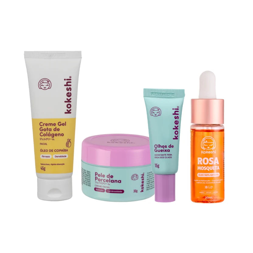 Kit Kokeshi Ritual Hidratação das Gueixas + Firmeza 4 Produtos
