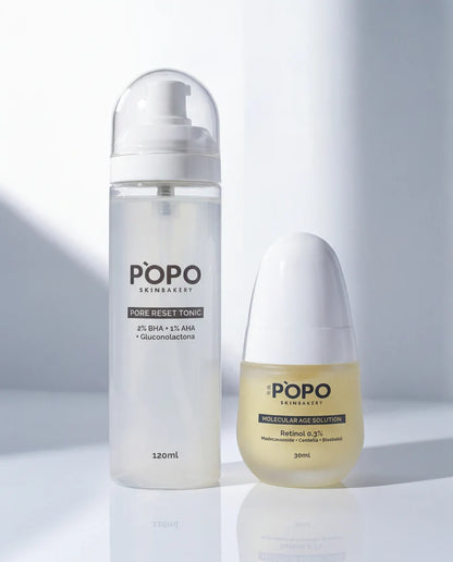 Kit Acne Care Pòpo Skin Bakery Tônico para Acne e Retinol 0,3%