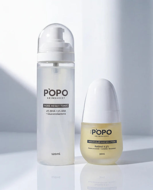 Kit Acne Care Pòpo Skin Bakery Tônico para Acne e Retinol 0,3%