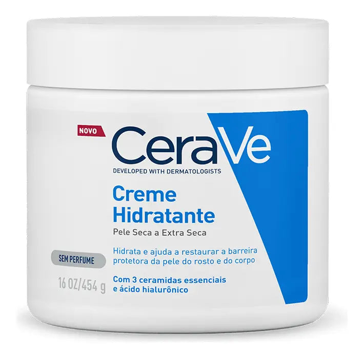 Creme Hidratante CeraVe para Rosto e Corpo 454g Pele Seca a Muito Seca Sem Perfume
